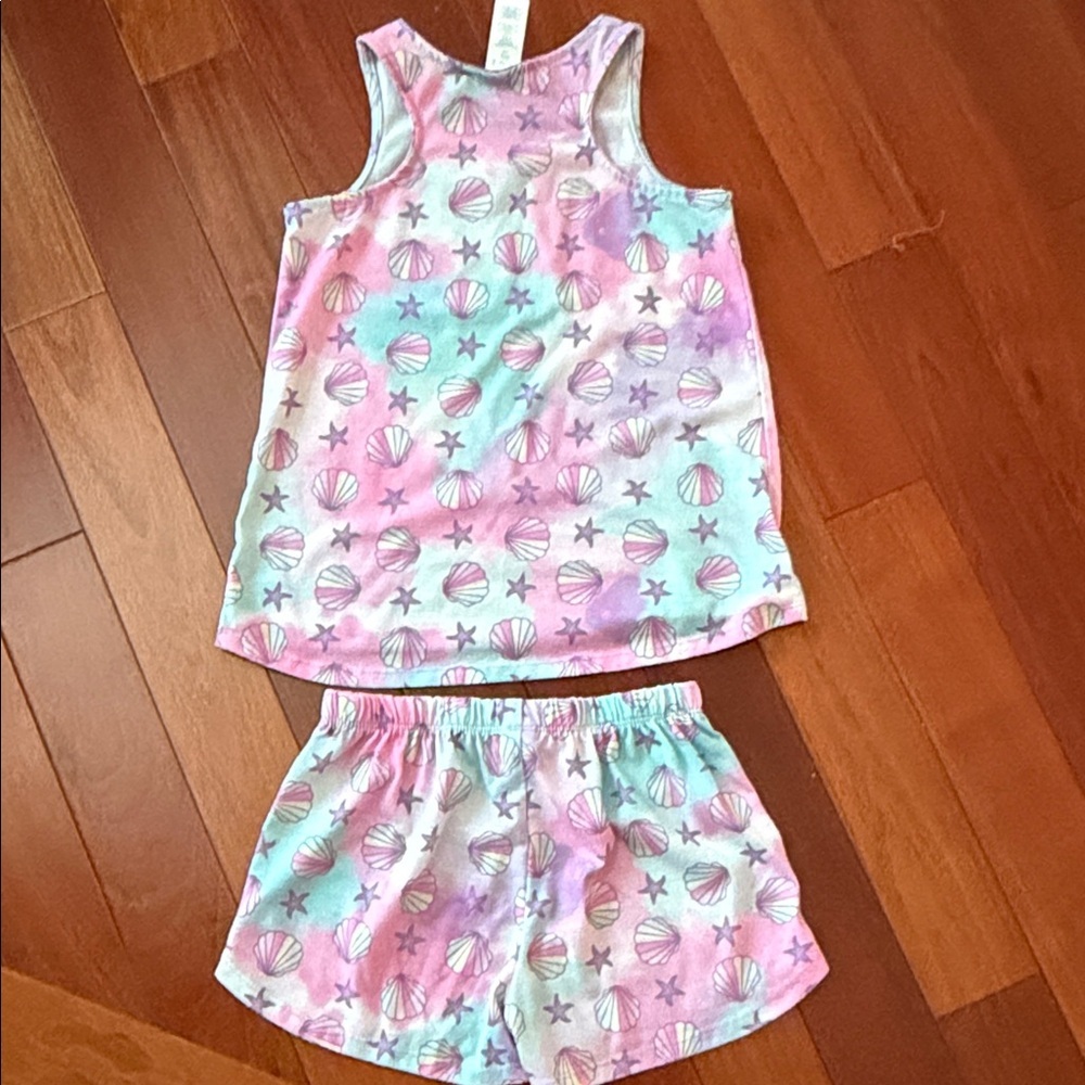 The Children's Place Be Mermazing Pajama Set - Pink and Blue Tie-Dye - Picture 5 of 8